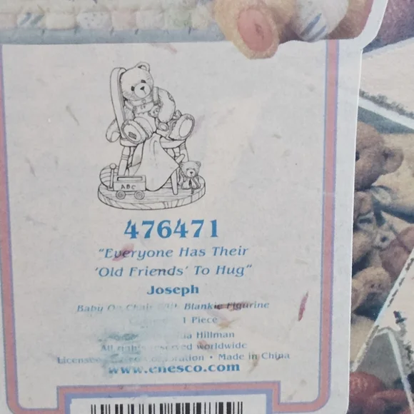 Enesco Cherished Teddies Figurine Everyone Has Their Old Friends To Hug - Picture 2 of 4